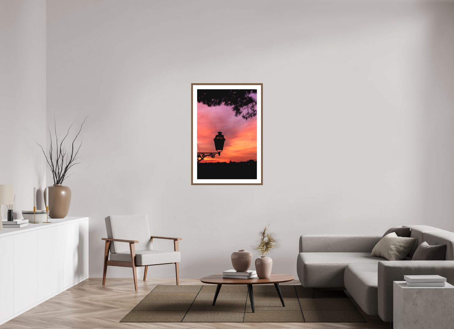 70 x 105 cm, Hahnemuhle Fine Art - moldura Walnut O Candeeiro