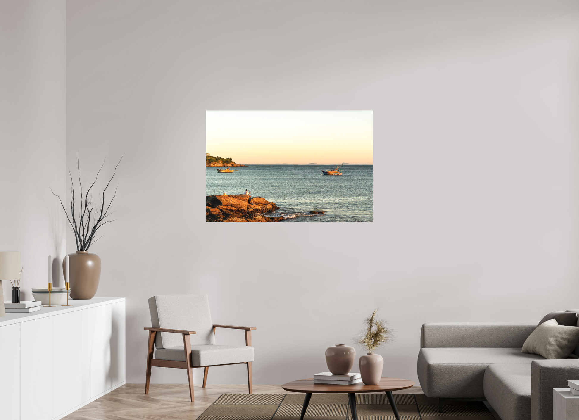 120 x 80 cm, Fine art em Metacrilato - sem moldura O Pescador