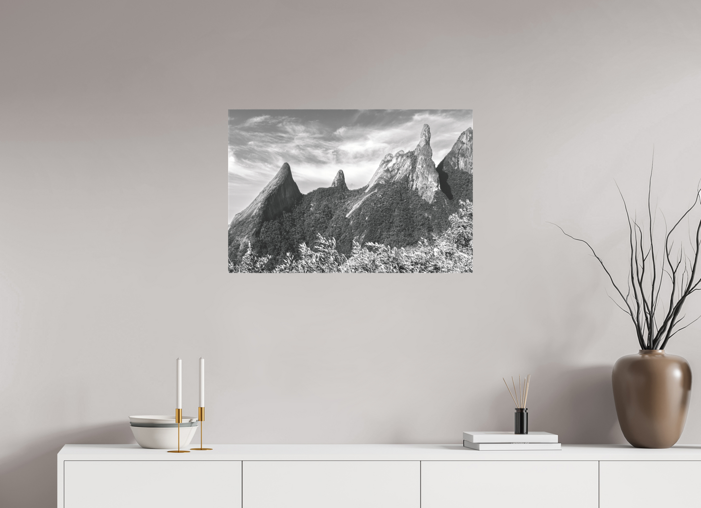 75 x 50 cm, Canva - sem moldura Pico Dedo de Deus.