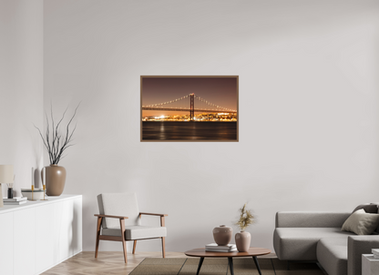 105 x 70 cm, Fine Art em Metacrilato - moldura walnut A Ponte