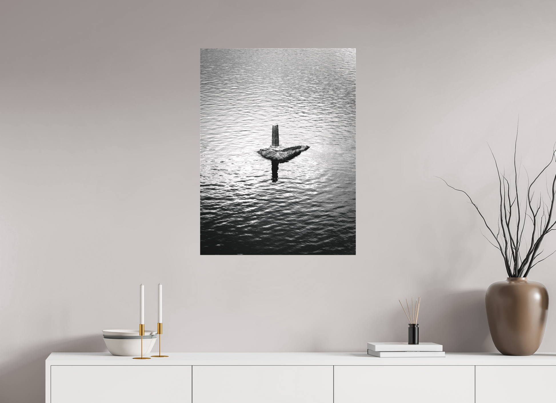 60 x 80 cm, Canva - sem moldura Silêncio de Concreto