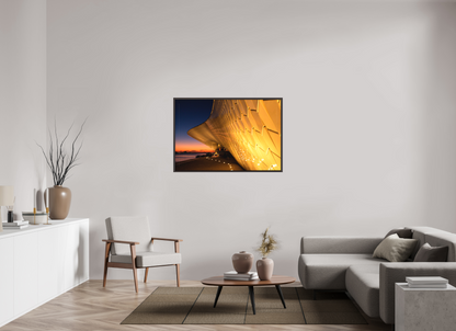 120 x 80 cm, Canva - moldura castanha escura Lines and Sunset