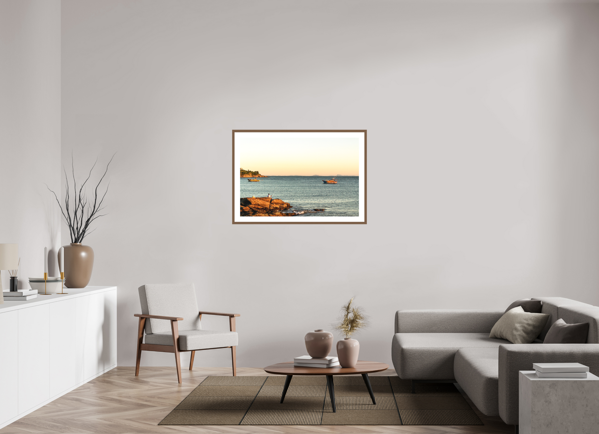 105 x 70 cm, Hahnemuhle Fine Art - moldura Walnut O Pescador