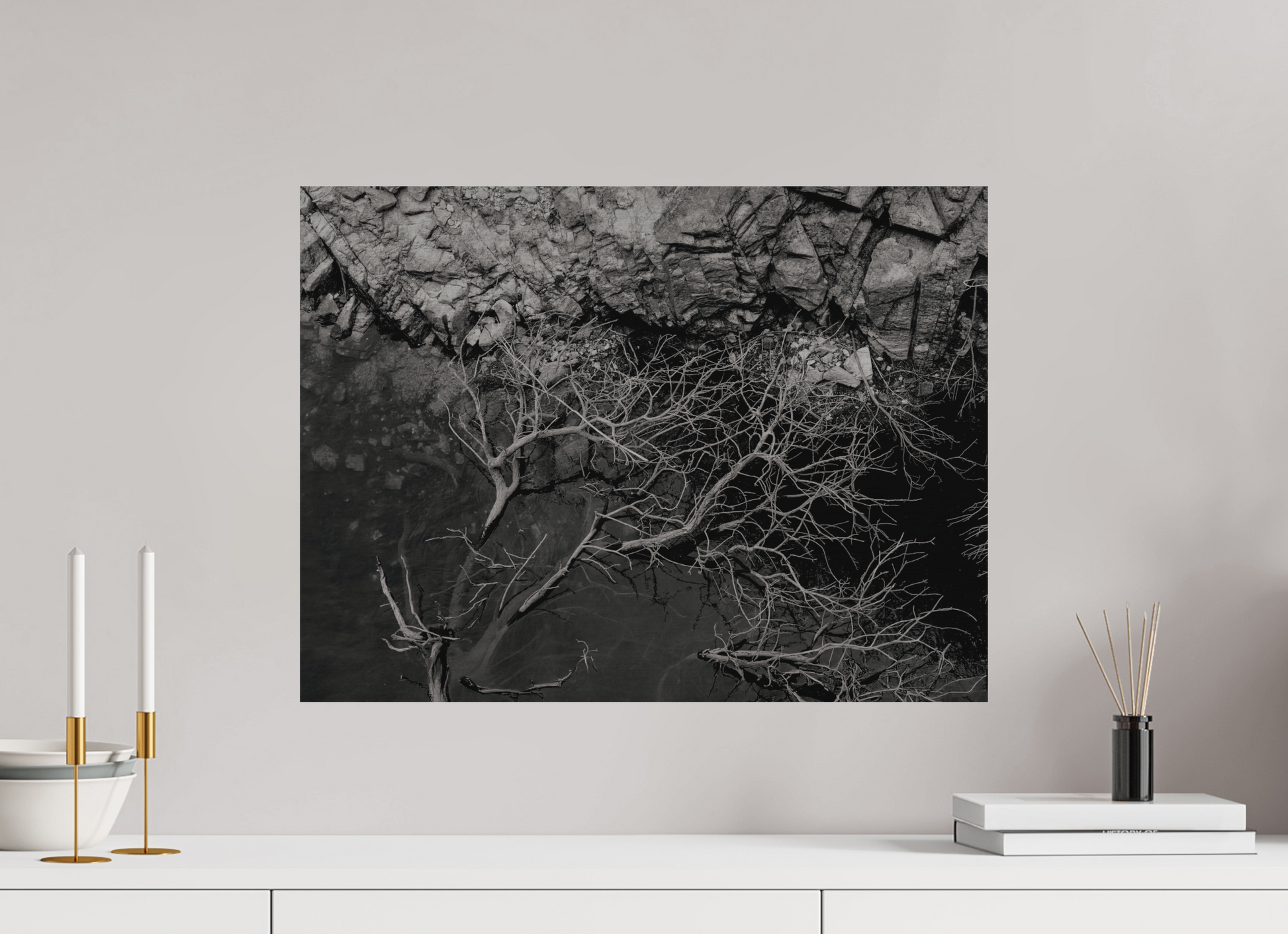 60 x 45 cm, Impressão em Alumínio escovado - sem moldura Silêncio