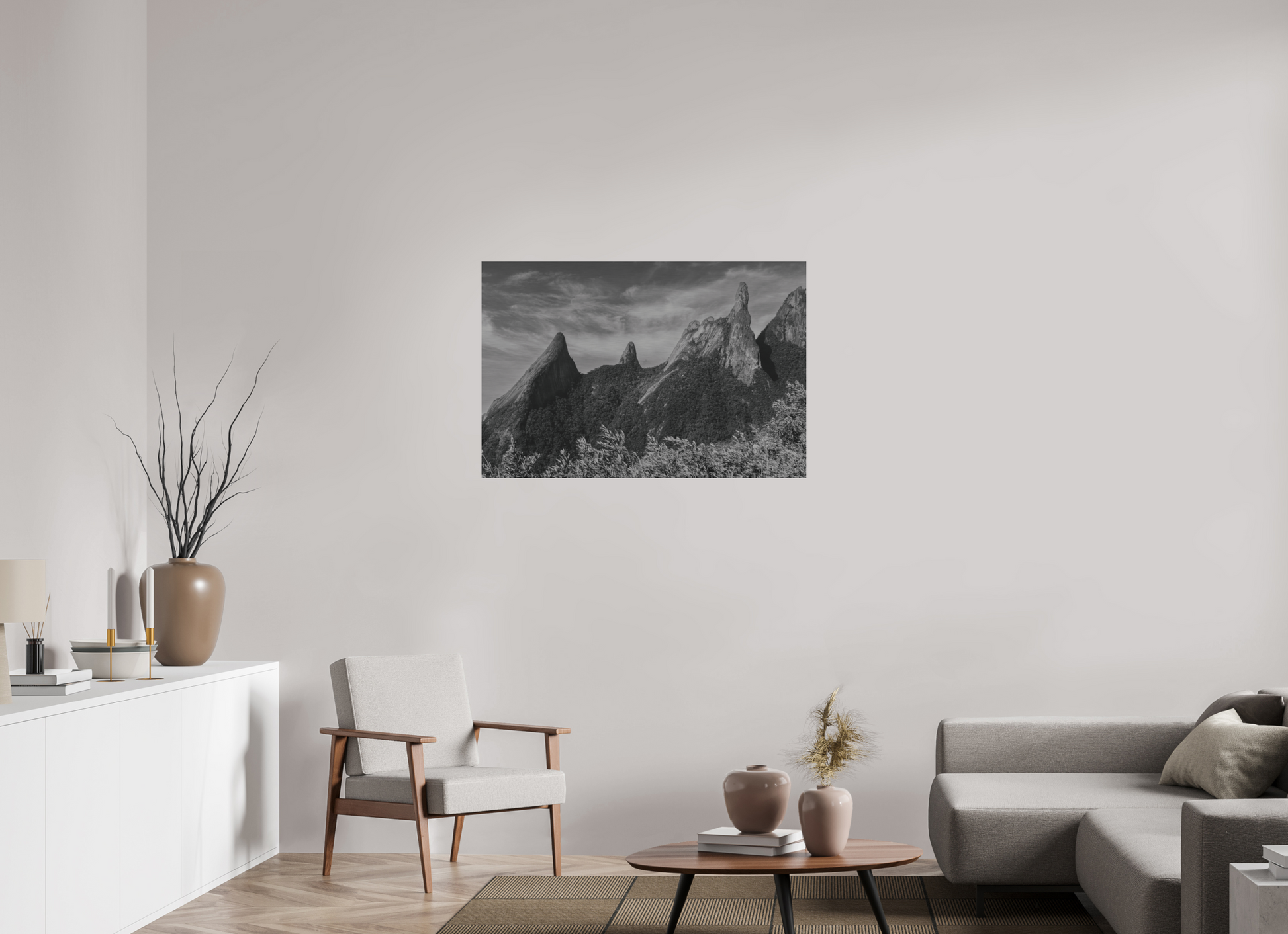 105 x 70 cm, Impressão em Alumínio escovado - sem moldura Pico Dedo de Deus.