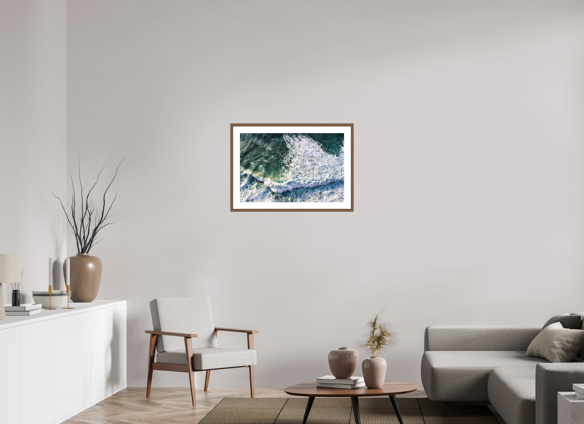 75 x 50 cm, Hahnemuhle Fine Art - moldura Walnut Ocean
