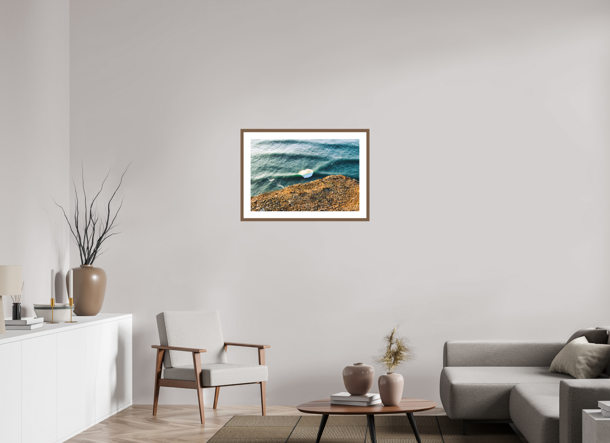 75 x 50 cm, Hahnemuhle Fine Art - moldura Walnut Wave