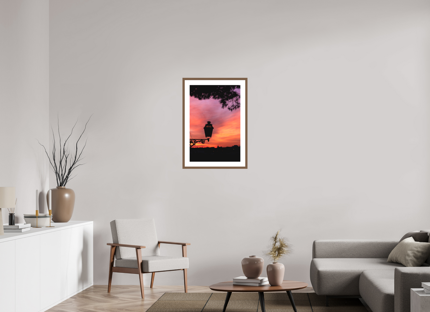 50 x 75 cm, Hahnemuhle Fine Art - moldura Walnut O Candeeiro