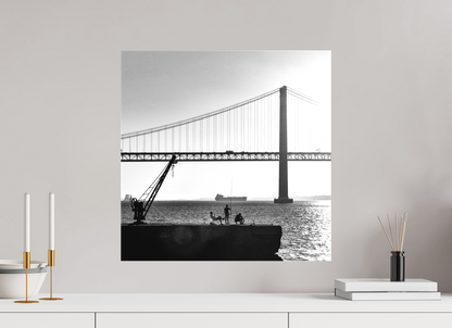 50 x 50 cm, Canva - sem moldura Os Pescadores de Almada.