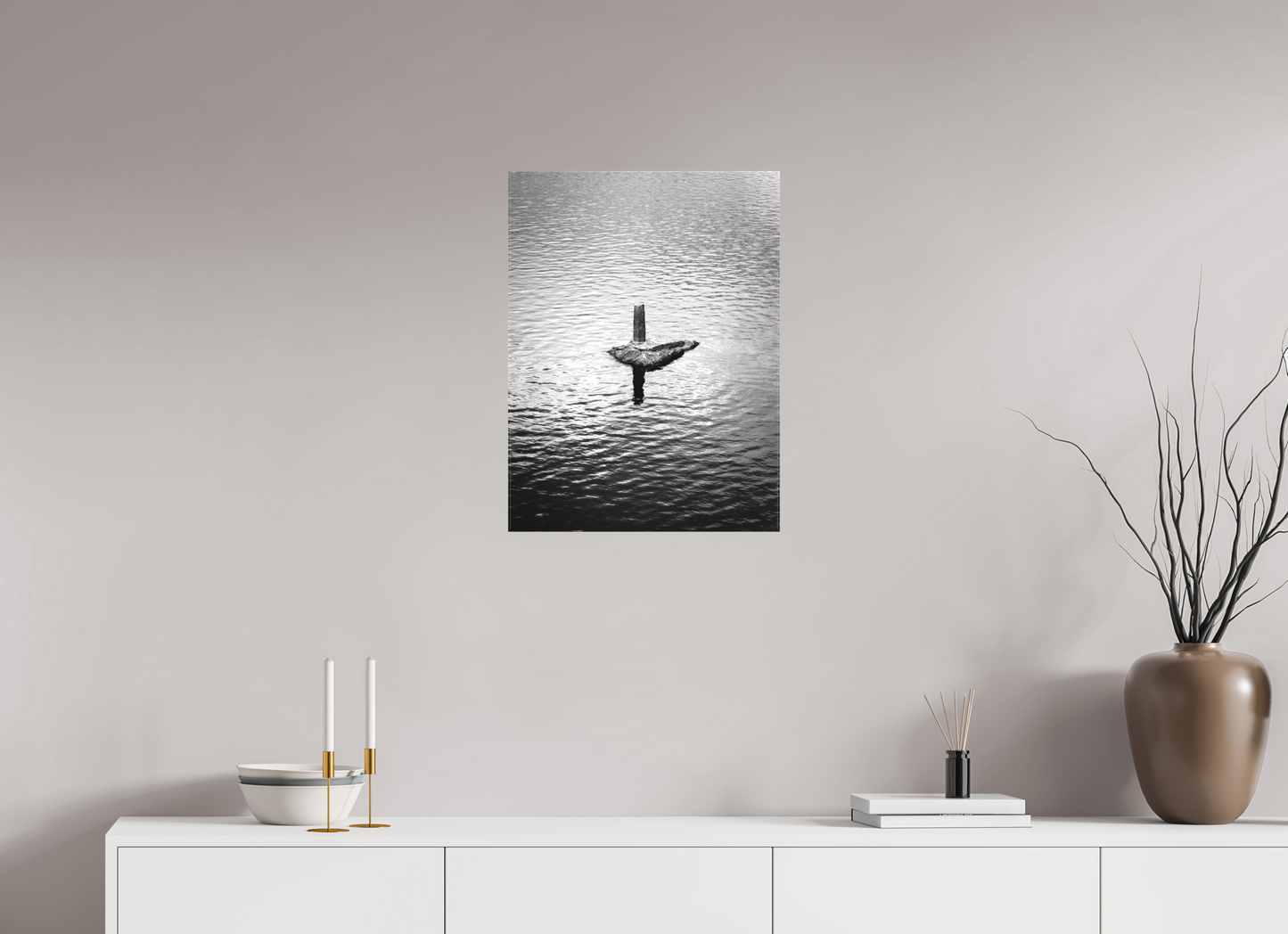 45 x 60 cm, Canva - sem moldura Silêncio de Concreto