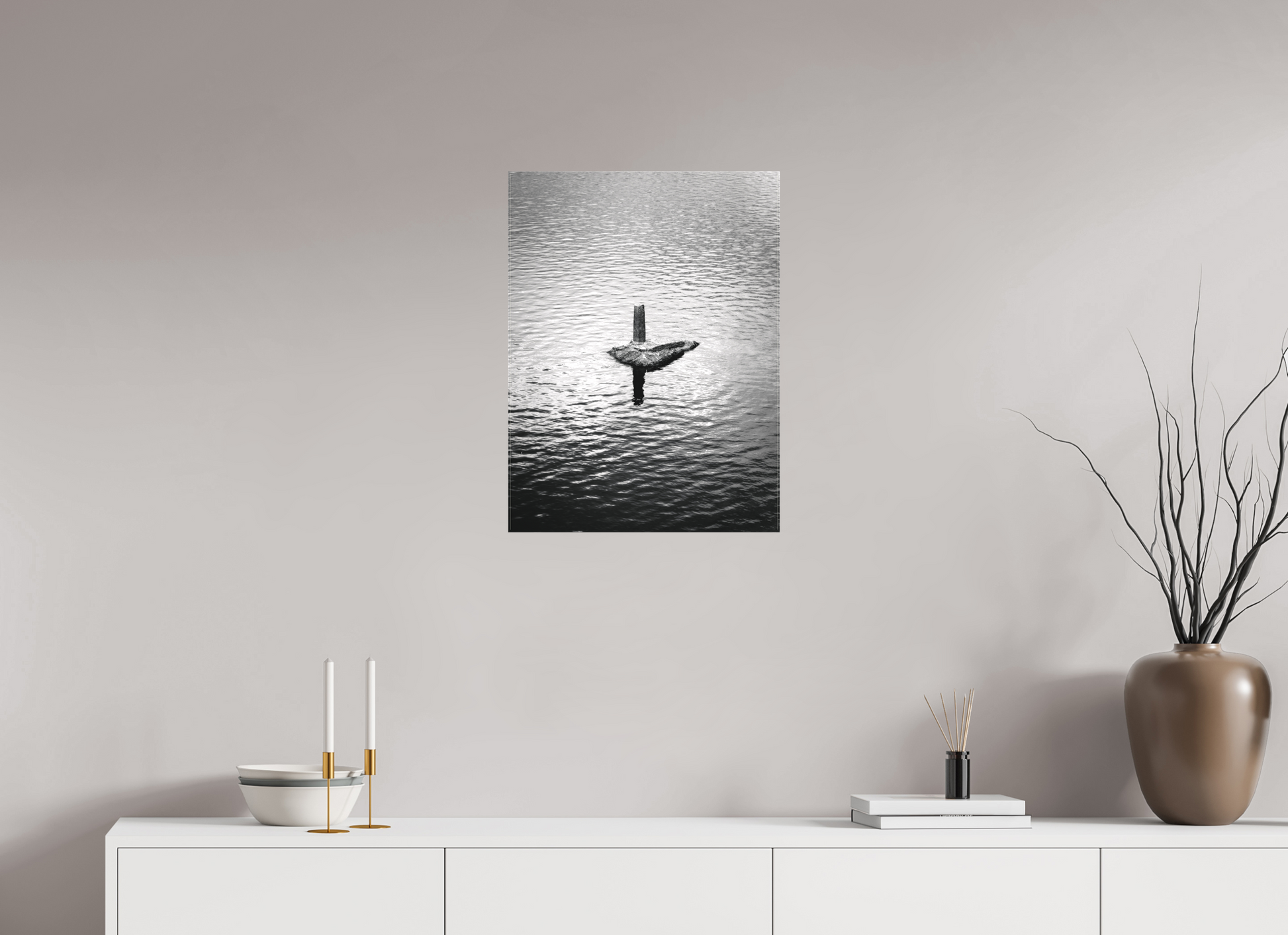 45 x 60 cm, Canva - sem moldura Silêncio de Concreto