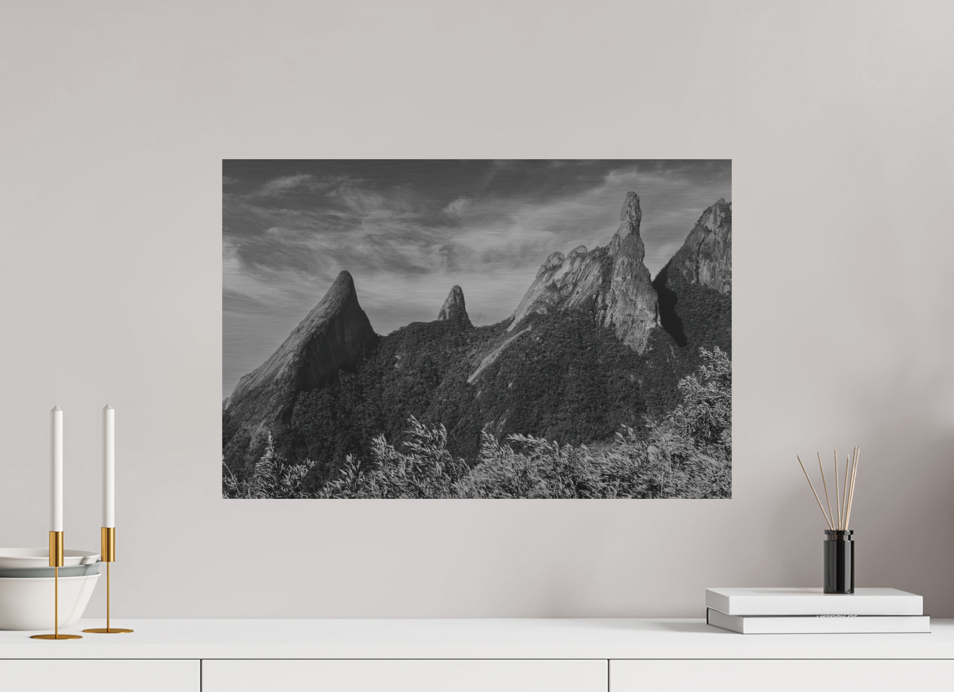 60 x 40 cm, Impressão em Alumínio escovado - sem moldura Pico Dedo de Deus.