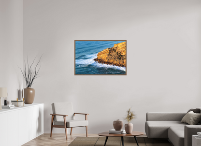 105 x 70 cm, Fine Art em Metacrilato - moldura walnut A rocha