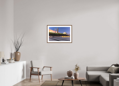 75 x 50 cm, Hahnemuhle Fine Art - moldura Walnut Linhas e Curvas