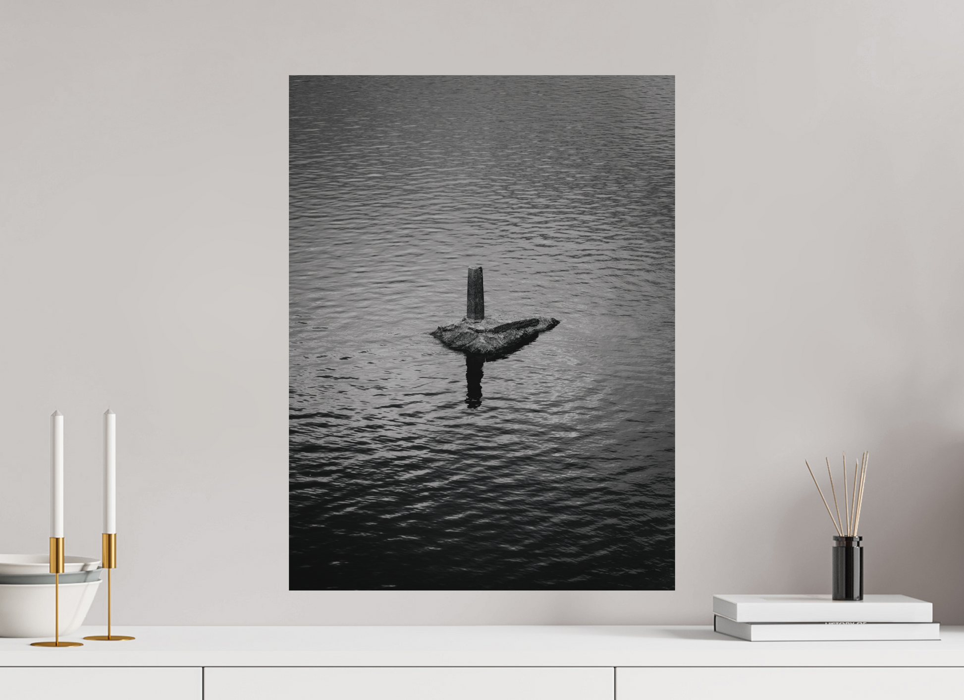 45 x 60 cm, Impressão em Alumínio escovado - sem moldura Silêncio de Concreto