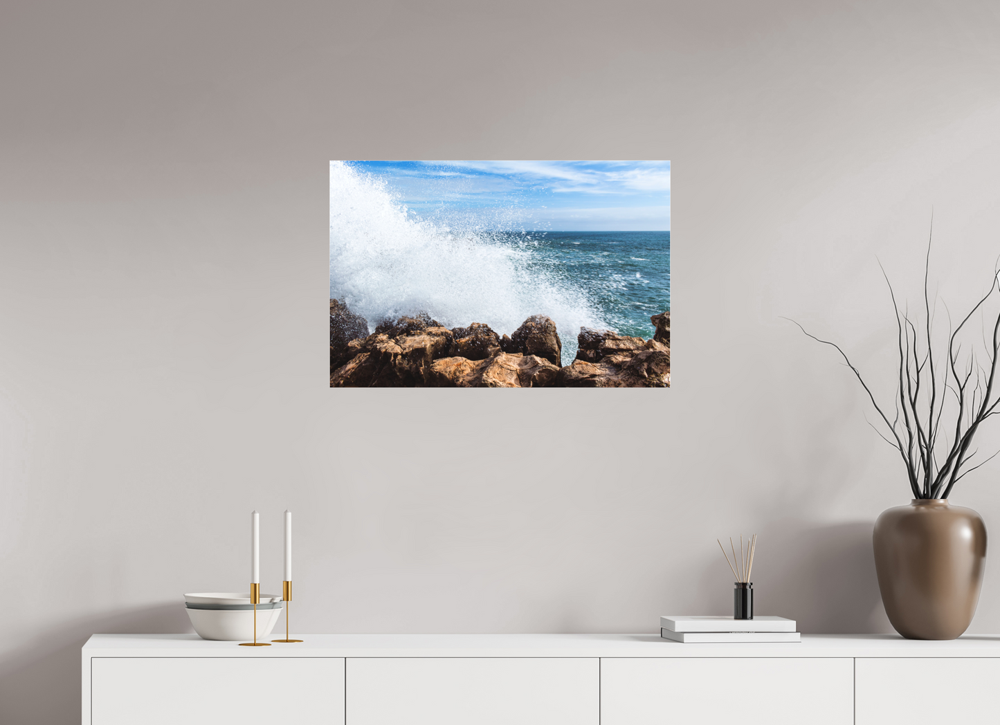 75 x 50 cm, Fine art em Metacrilato - sem moldura Crashing Power