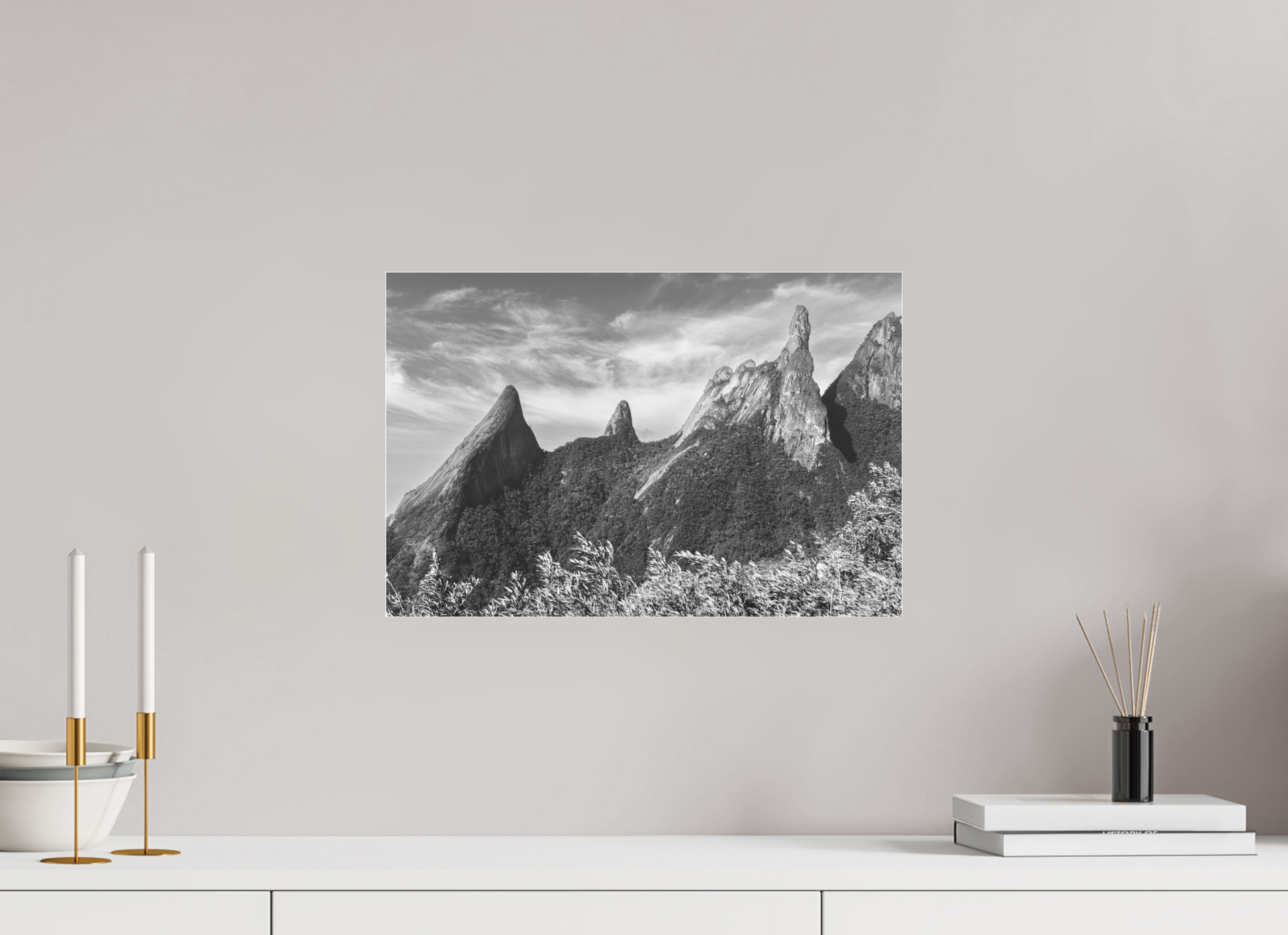 45 x 30 cm, Ilford P&B em Metacrilato - sem moldura Pico Dedo de Deus.