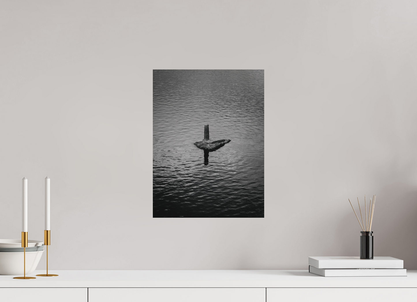 30 x 40 cm, Impressão em Alumínio escovado - sem moldura Silêncio de Concreto