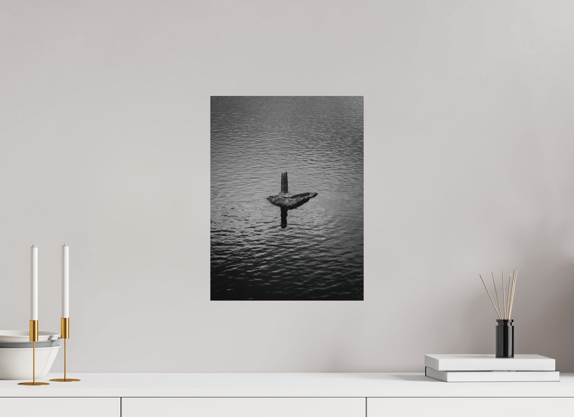 30 x 40 cm, Impressão em Alumínio escovado - sem moldura Silêncio de Concreto