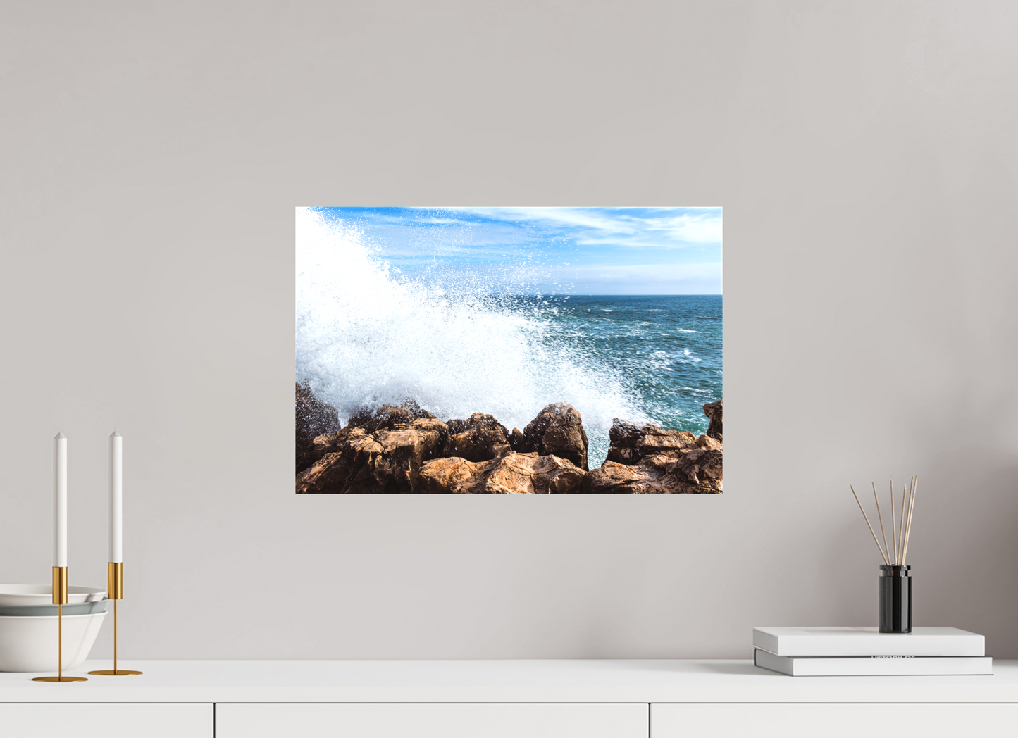 45 x 30 cm, Canva - sem moldura Crashing Power
