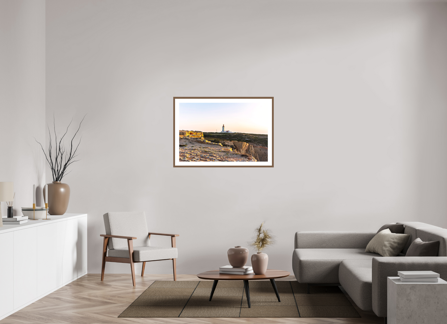 105 x 70 cm, Hahnemuhle Fine Art - moldura Walnut O Farol
