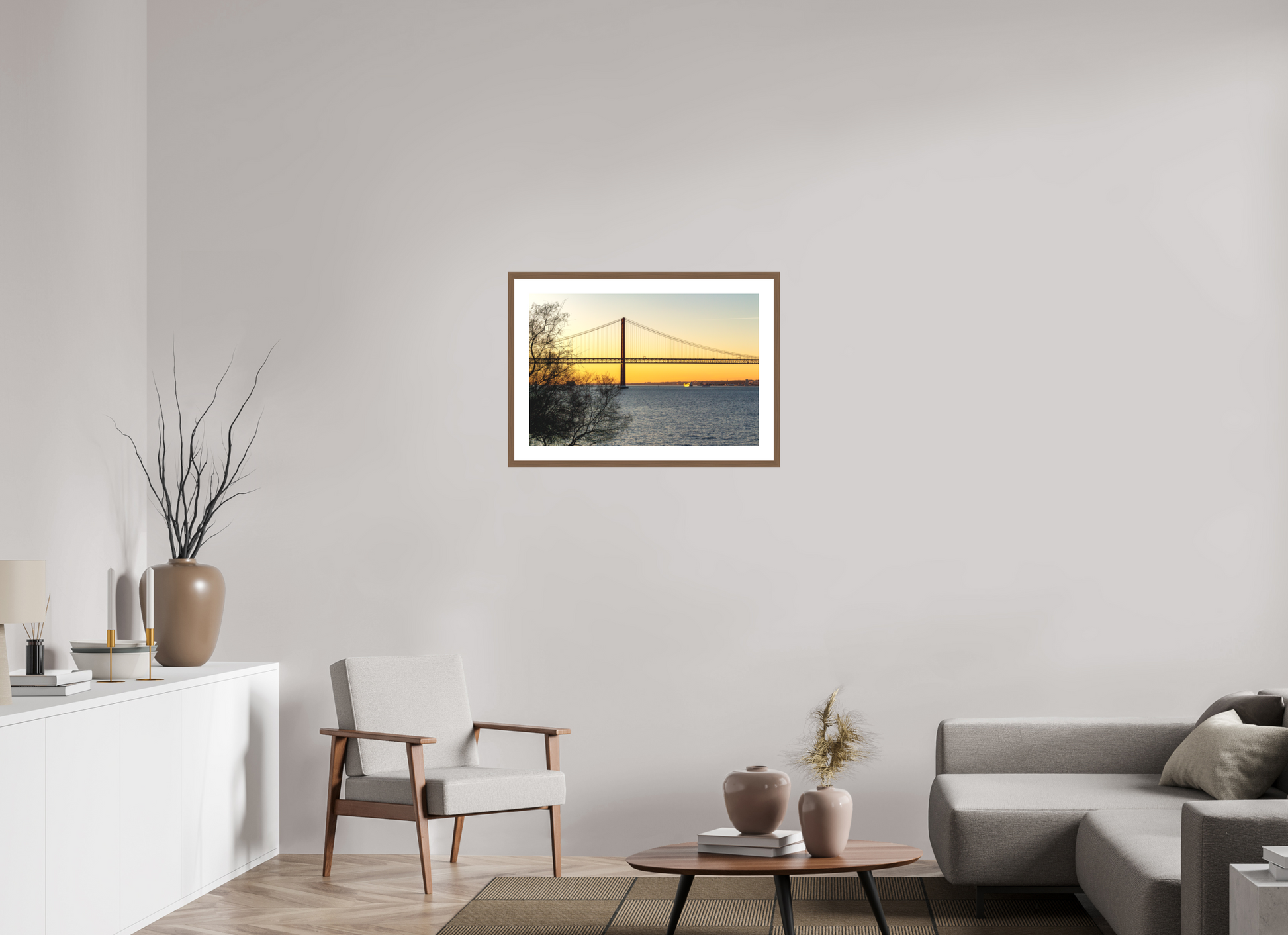 75 x 50 cm, Hahnemuhle Fine Art - moldura Walnut Golden Hour
