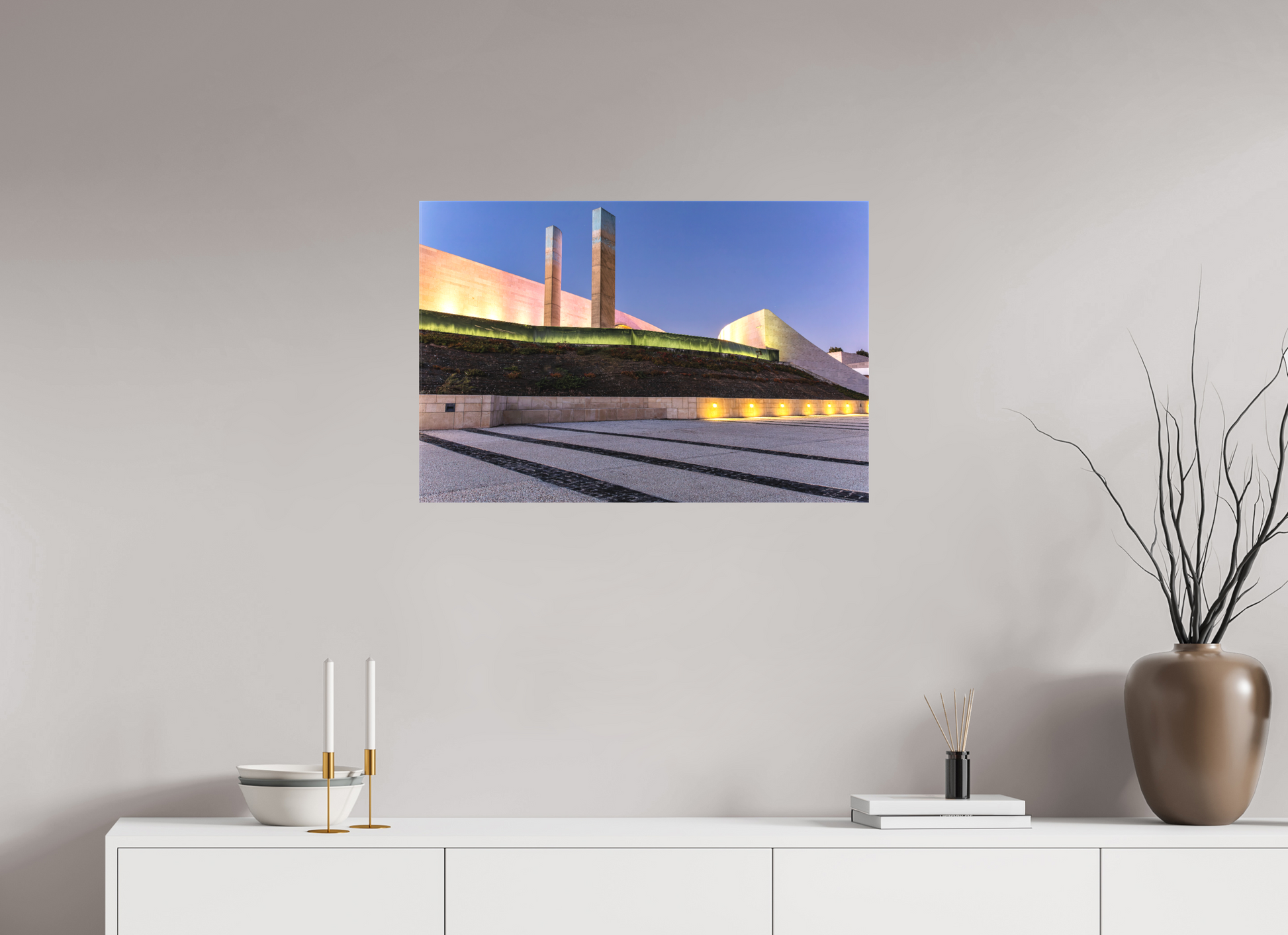 75 x 50 cm, Canva - sem moldura Linhas e Curvas