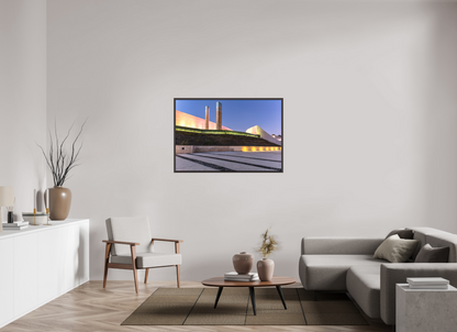 120 x 80 cm, Canva - moldura castanha escura Linhas e Curvas