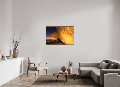 120 x 80 cm, Fine Art em Metacrilato - moldura walnut Lines and Sunset