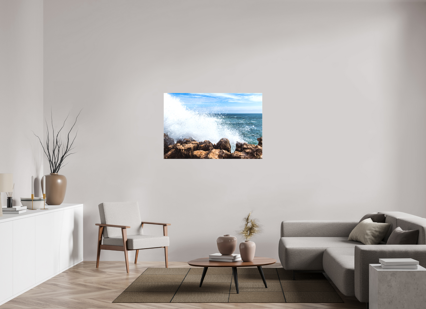 120 x 80 cm, Canva - sem moldura Crashing Power
