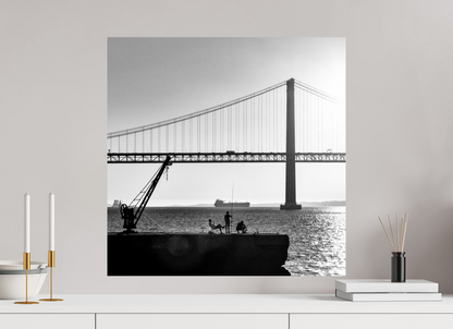 60 x 60 cm, Hahnemuhle Fine Art - Sem moldura Os Pescadores de Almada.