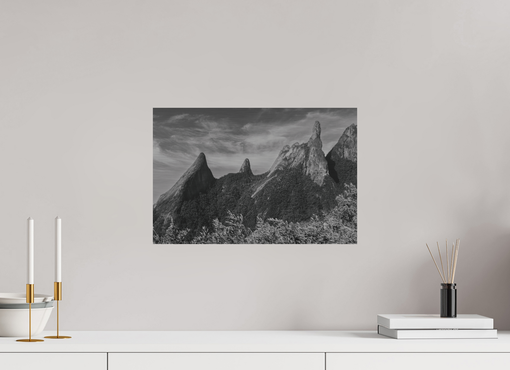 45 x 30 cm, Impressão em Alumínio escovado - sem moldura Pico Dedo de Deus.