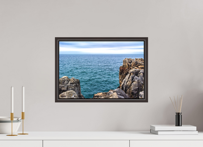 45 x 30 cm, Canva - moldura castanha escura Horizon
