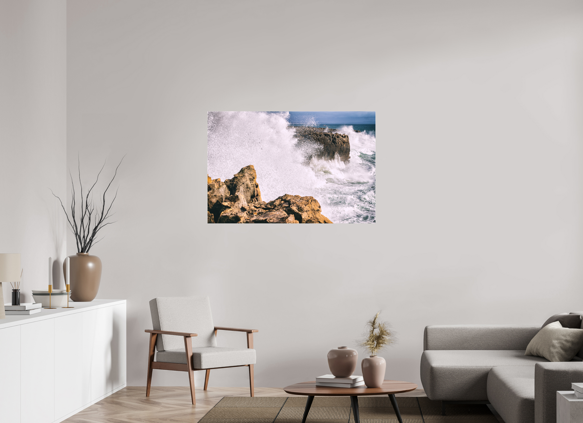 120 x 80 cm, Fine art em Metacrilato - sem moldura Mar em Fúria