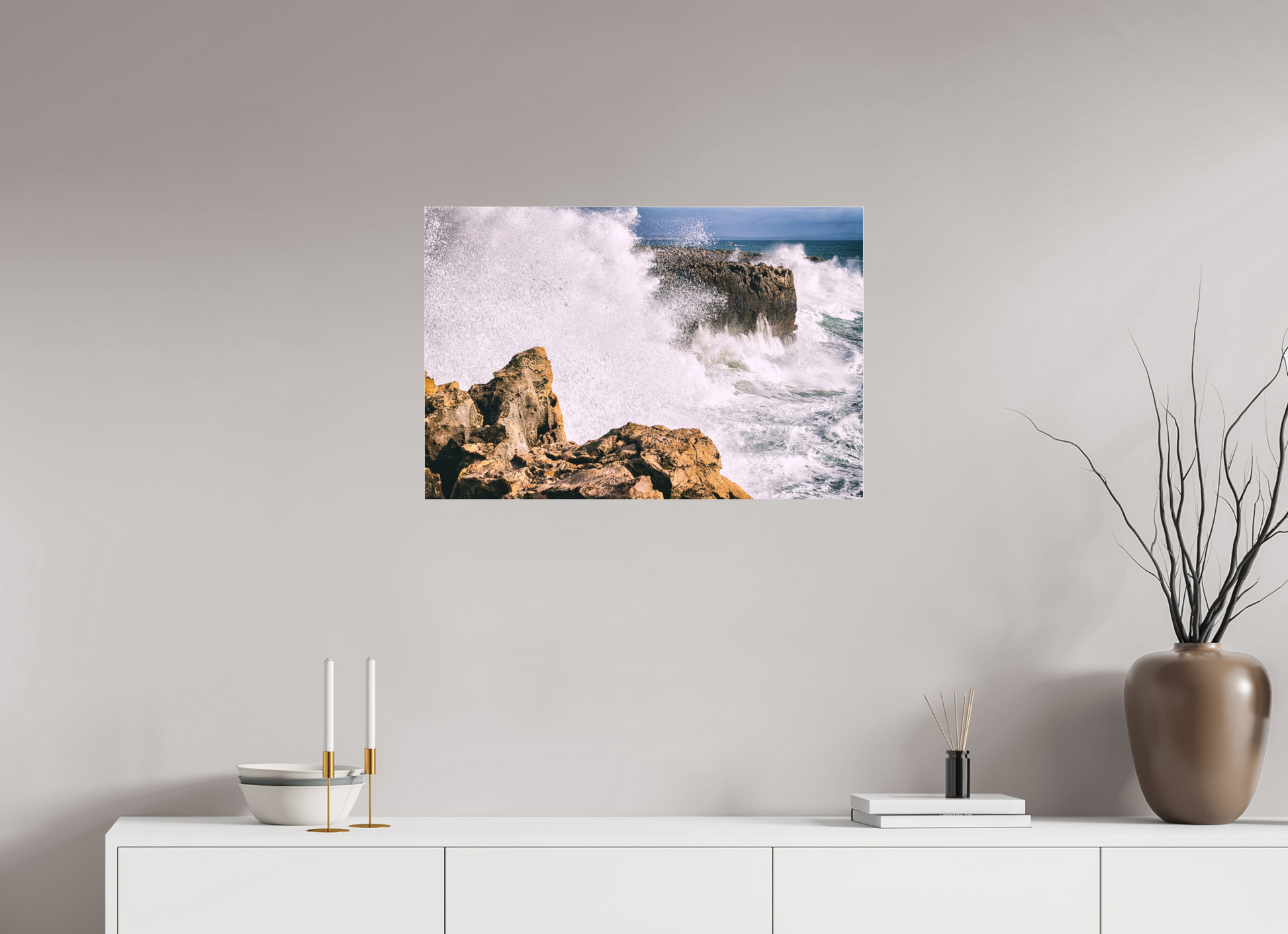 75 x 50 cm, Fine art em Metacrilato - sem moldura Mar em Fúria