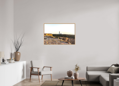 105 x 70 cm, Canva - moldura maple natural O Farol