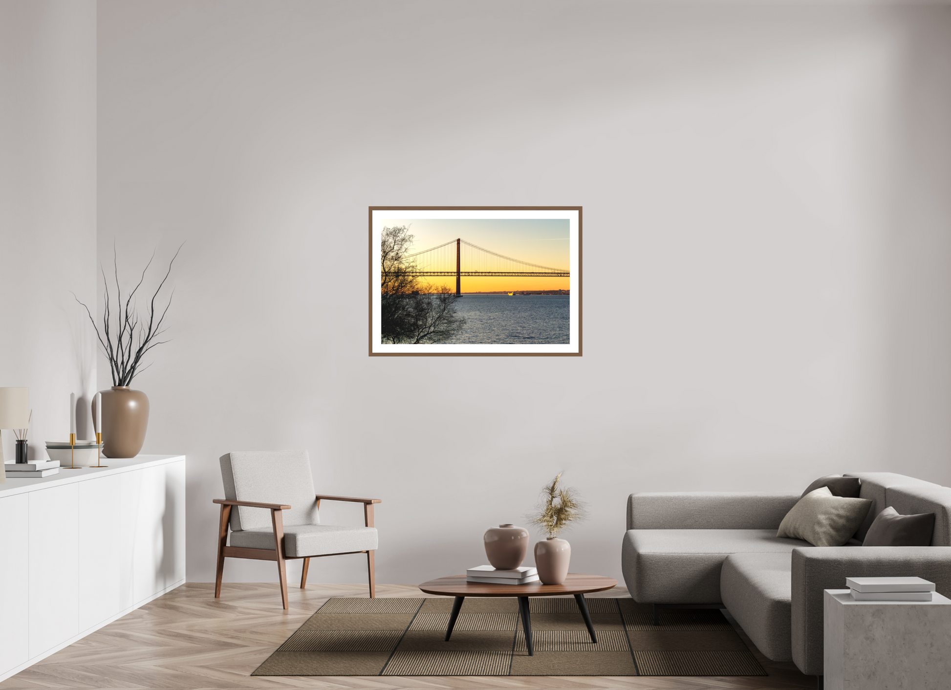 105 x 70 cm, Hahnemuhle Fine Art - moldura Walnut Golden Hour