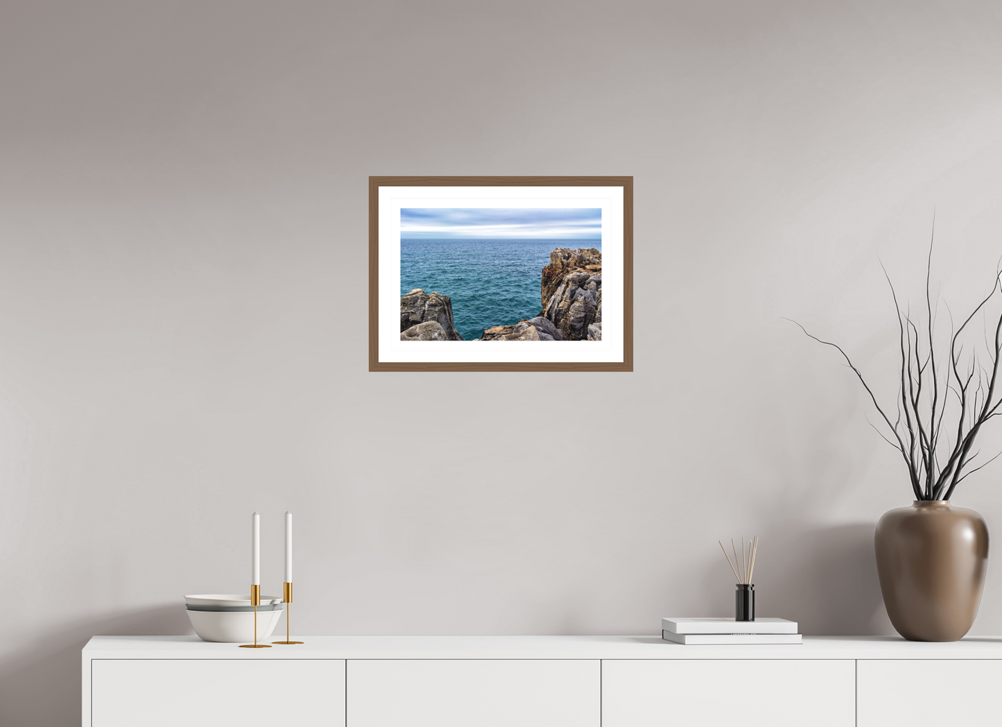 45 x 30 cm, Hahnemuhle Fine Art - moldura Walnut Horizon