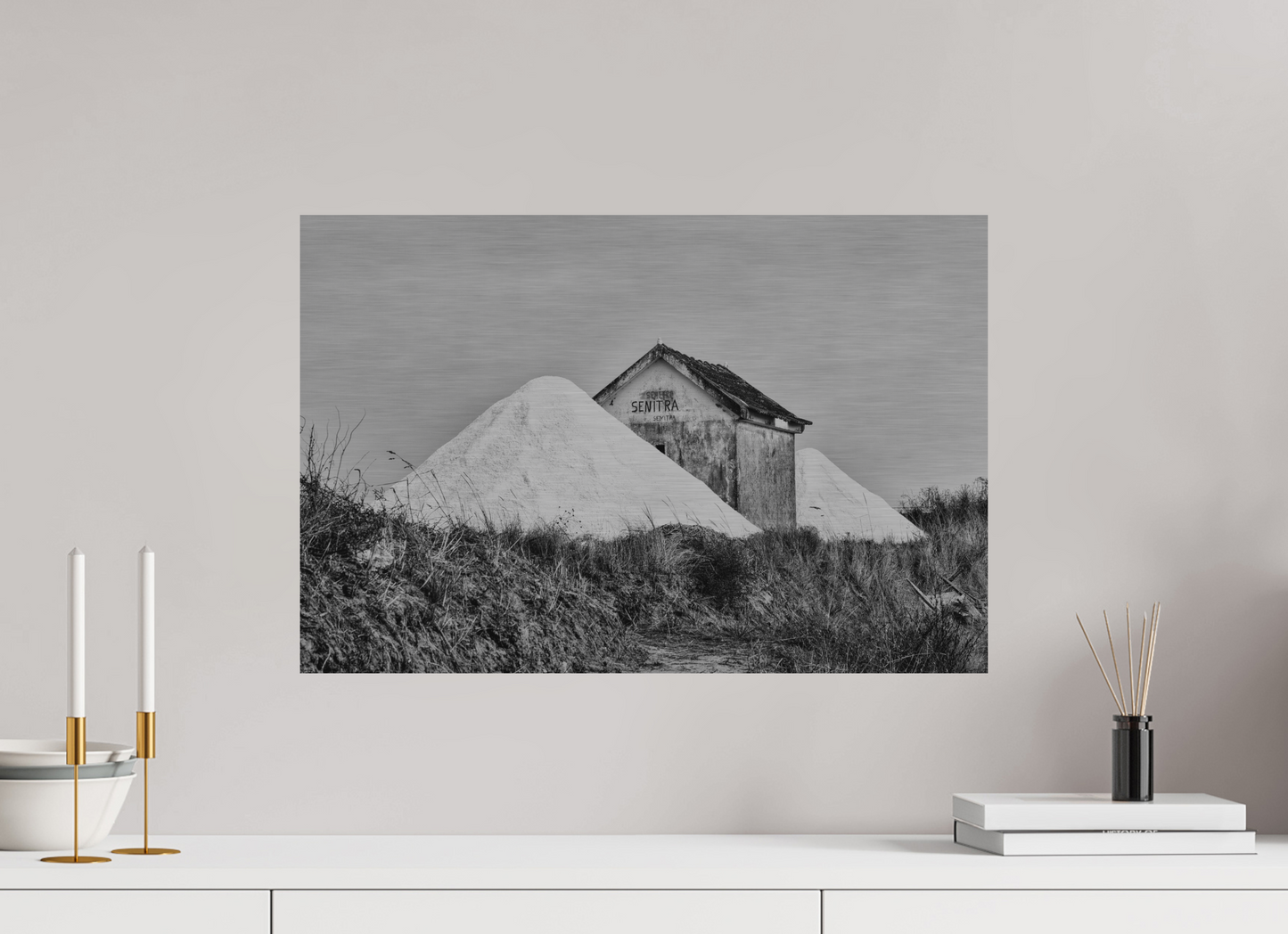 60 x 40 cm, Impressão em Alumínio escovado - sem moldura Salinas de Aveiro