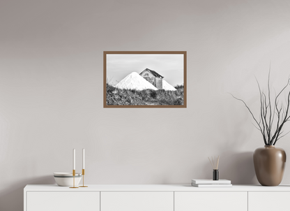 60 x 40 cm, Ilford P&B em Metacrilato - moldura Walnut Salinas de Aveiro