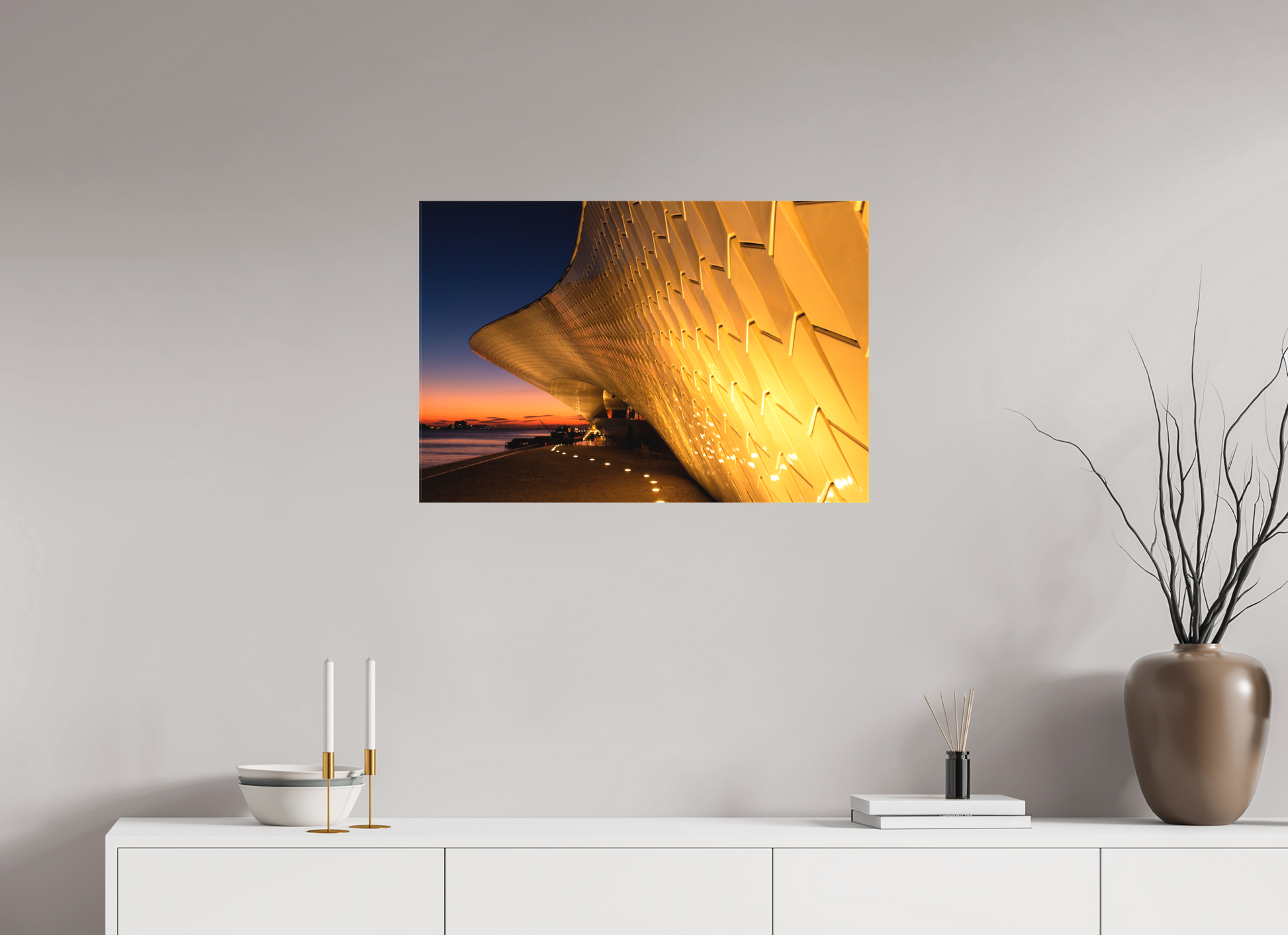75 x 50 cm, Canva - sem moldura Lines and Sunset