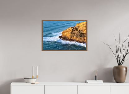 75 x 50 cm, Fine Art em Metacrilato - moldura walnut A rocha
