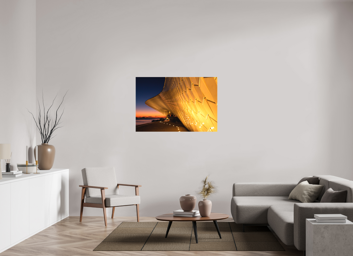 120 x 80 cm, Canva - sem moldura Lines and Sunset