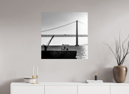 80 x 80 cm, Hahnemuhle Fine Art - Sem moldura Os Pescadores de Almada.