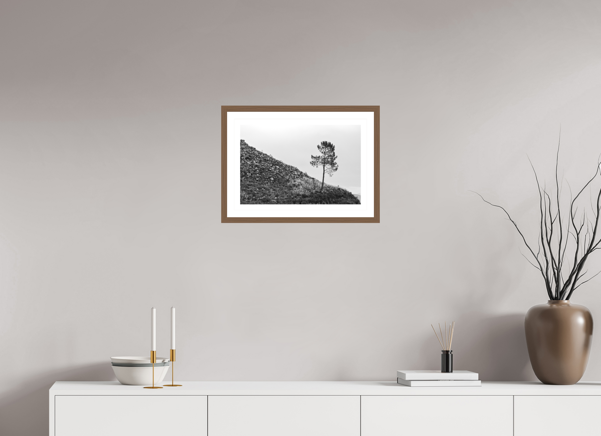 45 x 30 cm, Hahnemuhle Fine Art - moldura Walnut A Protagonista