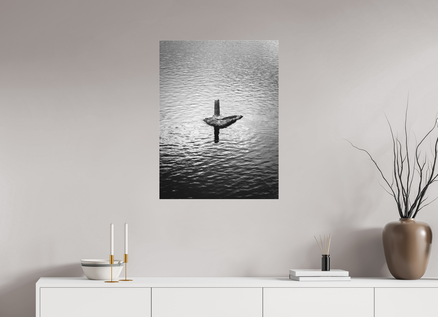 60 x 80 cm, Ilford P&B em Metacrilato - sem moldura Silêncio de Concreto