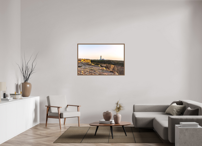 120 x 80 cm, Fine Art em Metacrilato - moldura walnut O Farol