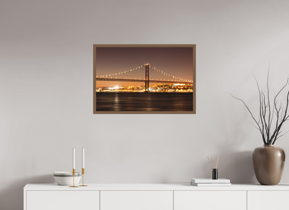 75 x 50 cm, Fine Art em Metacrilato - moldura walnut A Ponte