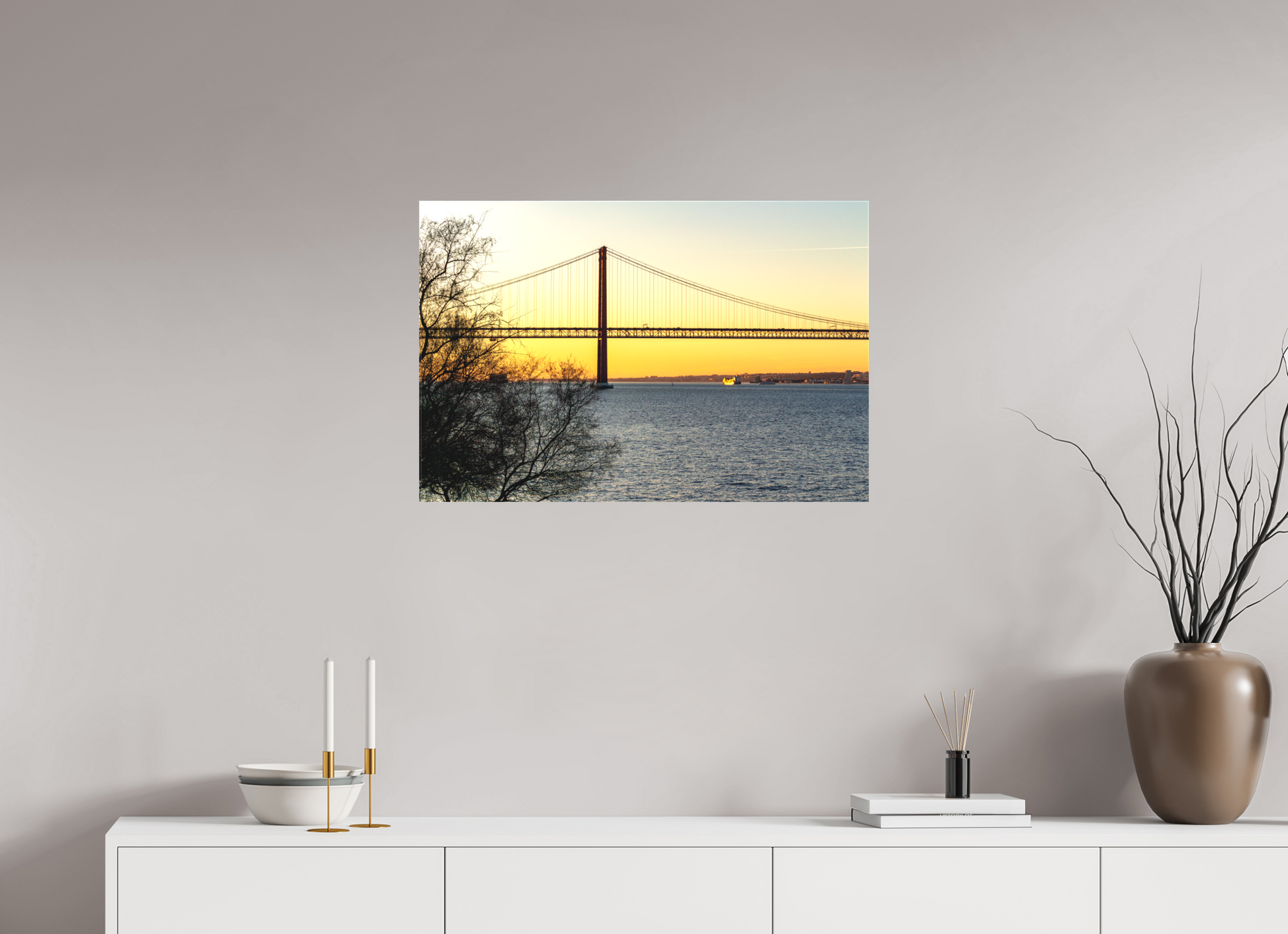75 x 50 cm, Canva - sem moldura Golden Hour
