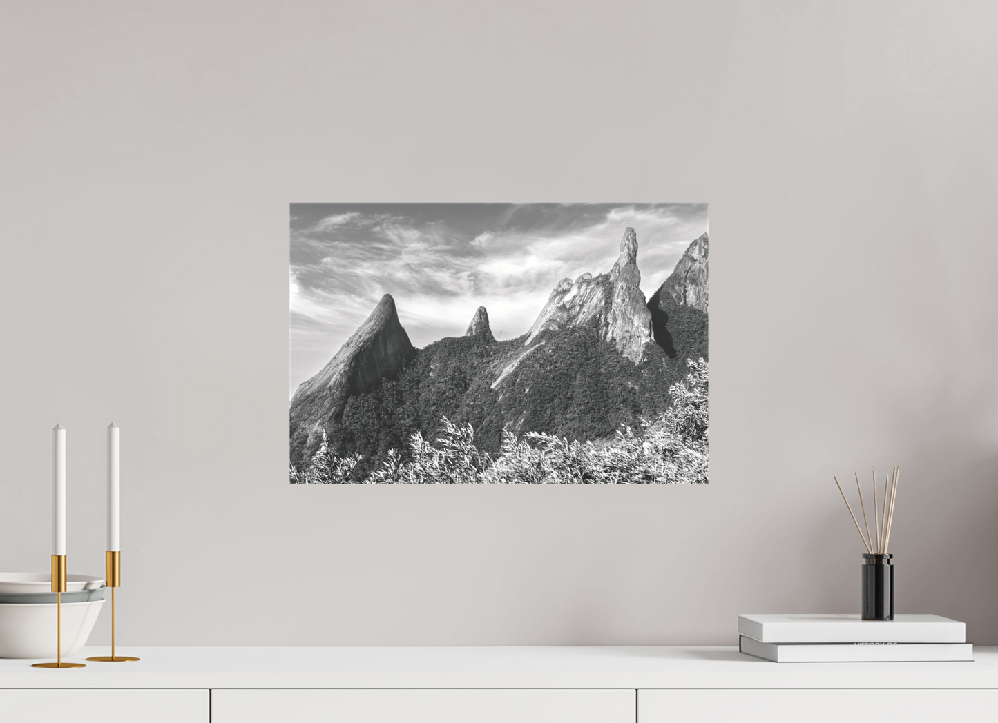 45 x 30 cm, Canva - sem moldura Pico Dedo de Deus.